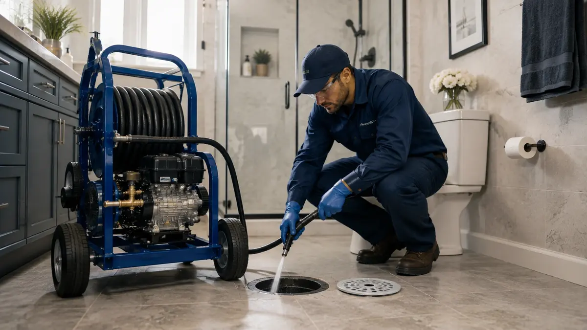 Bathroom Drain Hydro Jetting in Rowland Heights